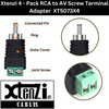 Xtenzi 4PCS RCA Male to AV Adapter: Video, CCTV, Solderless Adapter 5073X4