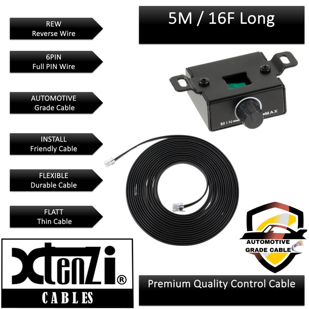 Xtenzi Amplifier Bass Volume Knob Control Remote XTBR37 Compatible