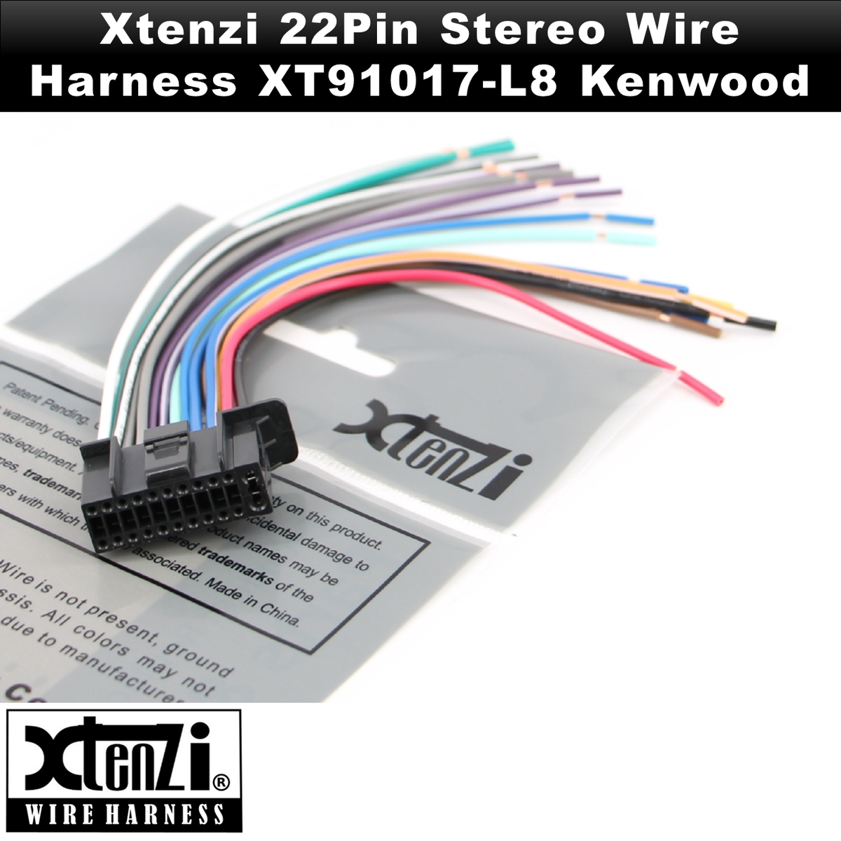 Xtenzi Wire Harness Radio for Kenwood eXcelon 22 Pin DDX DNX