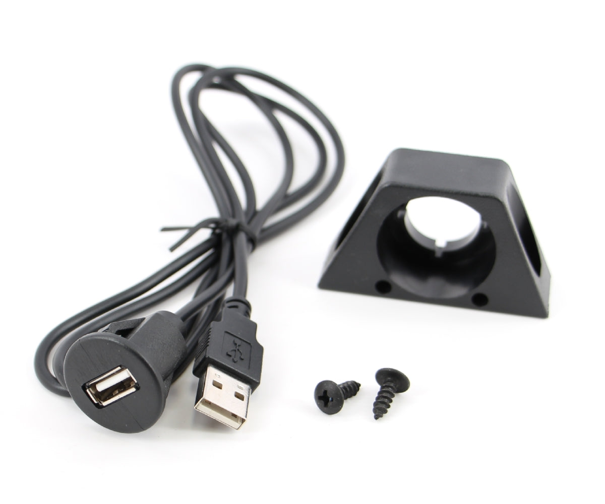 Xtenzi USB Extension socket In Car Marine Dashboard Flush Mount Lead Cable Mounting Panel , charge and sync , 1 Meter