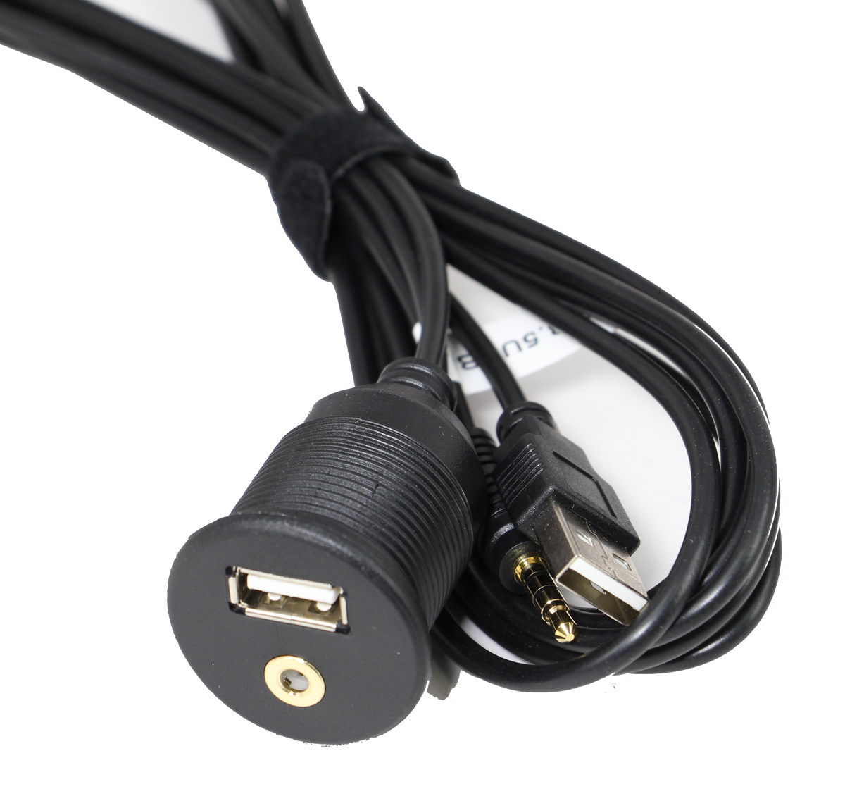 Xtenzi USB & 3.5mm AUX extension Flush Mount 2 Meter Cable , 1/8 AUX Car Bike Boat Motercycle Lead - image 7