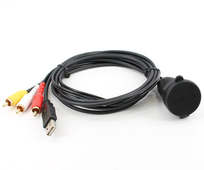 CLARION CLAR-01-CCAUSBAV / Marine Grade USB and AUX AV Input Jack, MFG# 01-CCAUSBAV