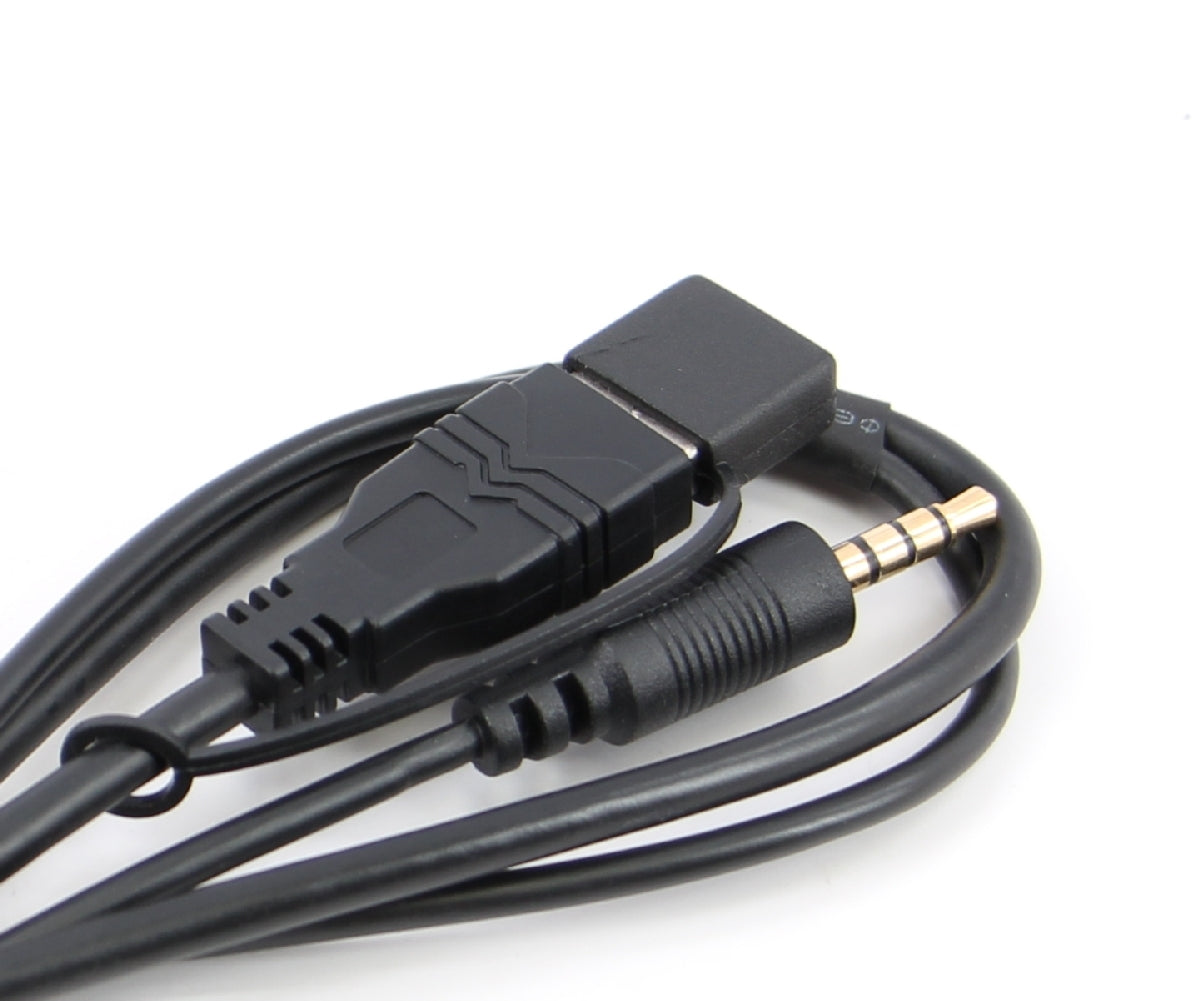 Xtenzi MDI AUX MMI Cable Adapter iPod(R)-To-Usb Cable With Video Capability for Pioneer Cd-Iu51v Avic-X930bt & Avic-Z130bt .5 M