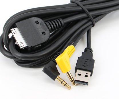 Xtenzi MDI AUX MMI Cable Adapter iPhone/iPod audio/video interface cable USB for Kenwood KCA-iP300V