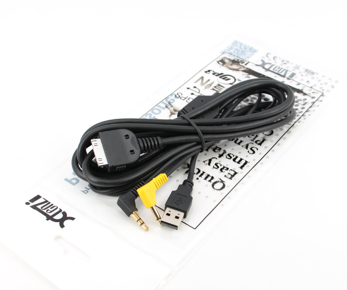 Xtenzi MDI AUX MMI Cable Adapter iPhone/iPod audio/video High Speed USB Direct Cable for Kenwood KCA-IP301V