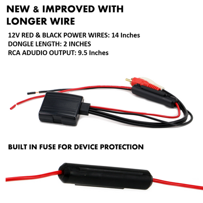 Xtenzi Bluetooth Wireless 12V RCA AUX Adapter, Dongle for Car, Boat & RV Stereo Devices