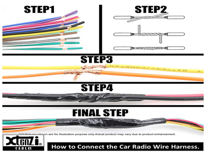 Xtenzi Connection Cable Set for Pioneer AVIC-X940BT AVIC-Z140BH GPS MIC RCA Wire Harness USB AUX Cable 5PCS Set - image 9