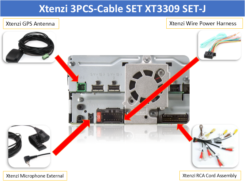 Xtenzi Cable Set GPS MIC RCA Power Harness for Pioneer AVH W4500NEX W4400NEX, W8500NEX, W8400NEX,W6500NEX,W6400NEX - image 4