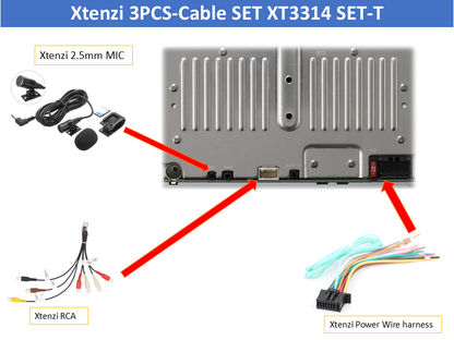 Xtenzi Car Audio Cable Set RCA Wire Harness Mic compatible with Pioneer AVH240EX AVH-240EX DMH130BT, DMH240EX, DMH241EX, DMH340EX, DMH341EX, DMH342EX - XT3314