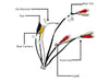 Xtenzi RCA Cord Assembly Harness XT91923 Compatible with Alpine ILXF409 ILXF411 Front Rear Sub with Camera