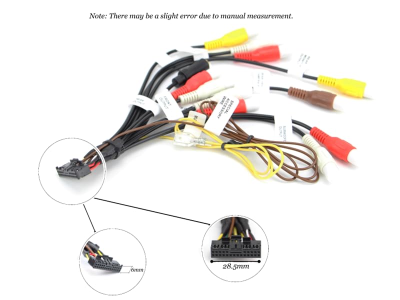 Xtenzi Car Audio 2 Pcs Cable Set XT3310 RCA and Wire Harness Compatible with Pioneer AVH-W4400NEX W4500NWX AVIC-W6400NEX W6500NEX