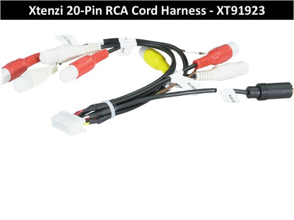 Xtenzi RCA Cord Assembly Harness XT91923 Compatible with Alpine ILXF409 ILXF411 Front Rear Sub with Camera