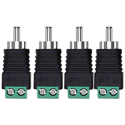 Xtenzi 4PCS RCA Male to AV Adapter: Video, CCTV, Solderless Adapter 5073X4