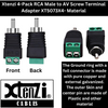 Xtenzi 4PCS RCA Male to AV Adapter: Video, CCTV, Solderless Adapter 5073X4