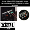 Xtenzi 4PCS RCA Male to AV Adapter: Video, CCTV, Solderless Adapter 5073X4