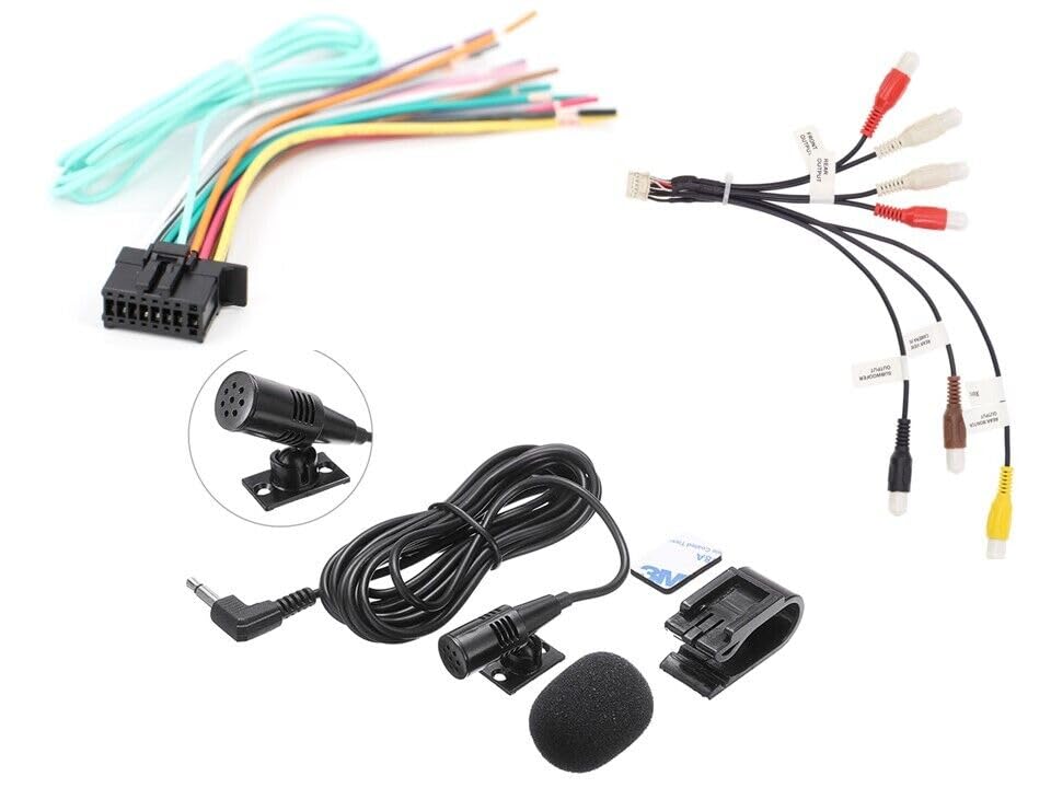 Xtenzi Car Audio Cable Set XT3314 RCA Wire Harness Mic Compatible with Pioneer AVH240EX AVH-240EX DMH130BT, DMH240EX, DMH241EX, DMH340EX, DMH341EX, DMH342EX