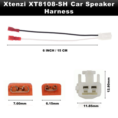 Xtenzi 2 Pair Car Speaker Harness Set Compatible with Toyota 2002-2004 Vehicles
