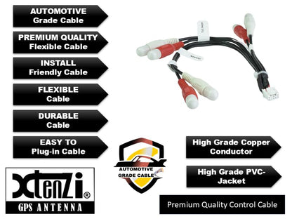 Xtenzi RCA Cord Assembly Harness XT91924 Compatible with Alpine ILXF57 ILXF509 ILXF511 Front/Rear/Sub-W