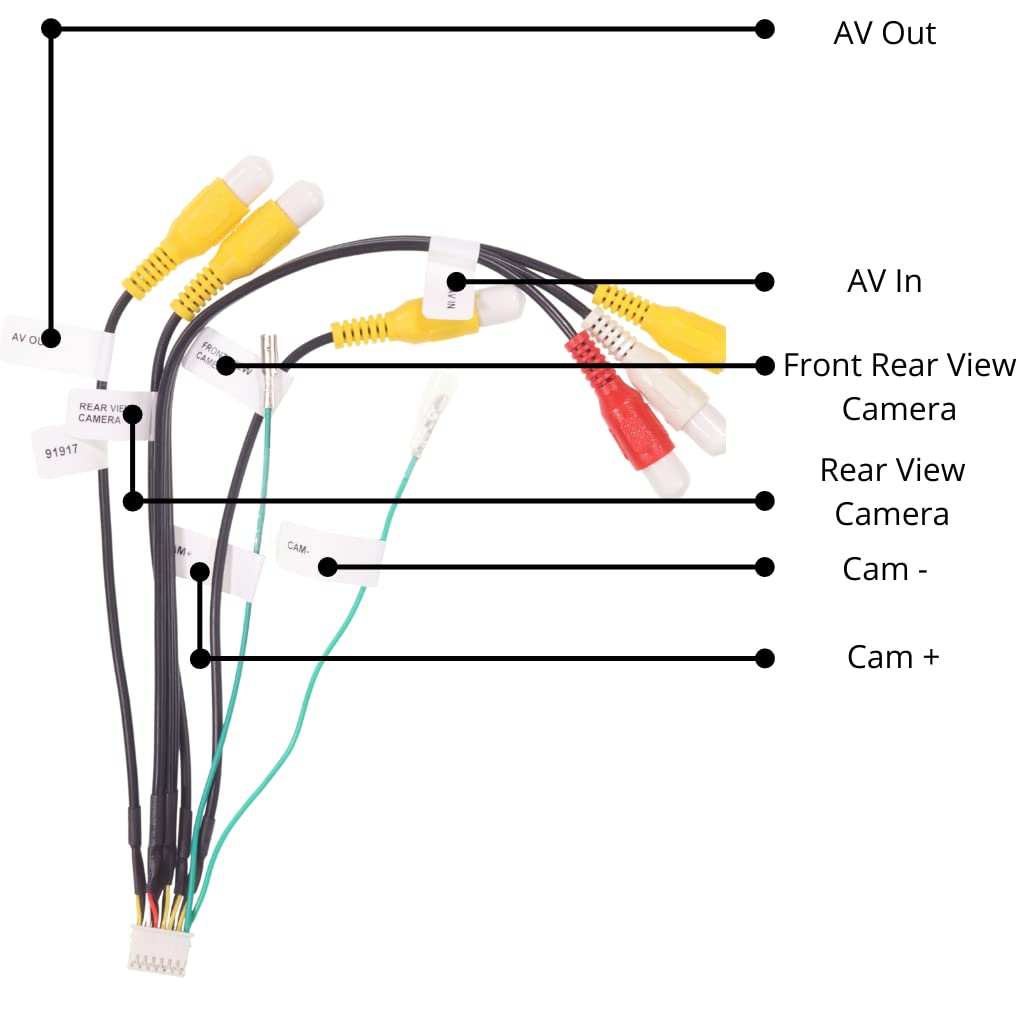 Xtenzi 14Pin AV RCA Cord Assembly Harness Car Audio Video Compatible with JVC Kenwood DNX890HD DNX891HD DNN990HD DNN991HD DNN992- XT91917