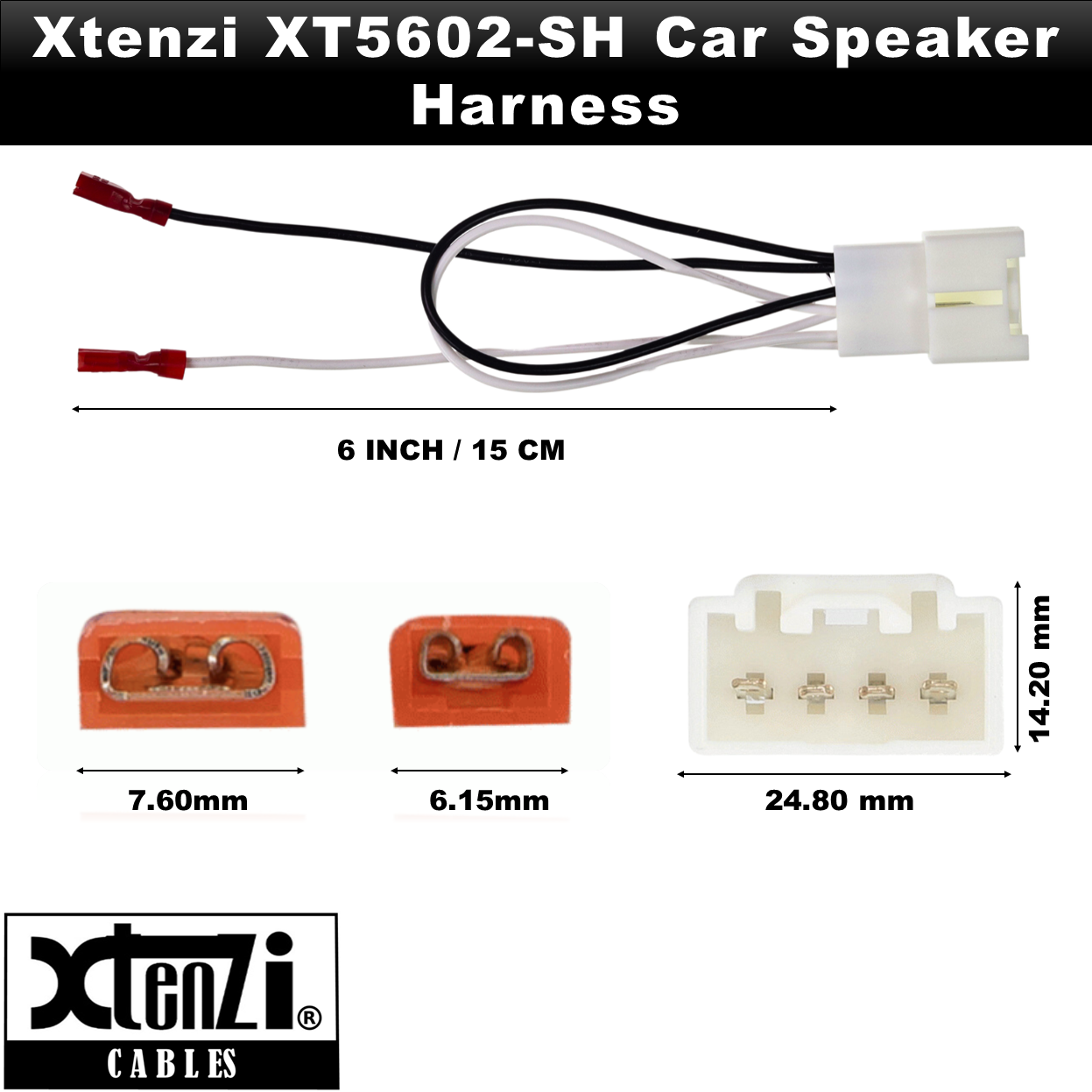 Xtenzi 2 Pair Car Audio Speaker Harness Set for Select Ford and Mazda Vehicles