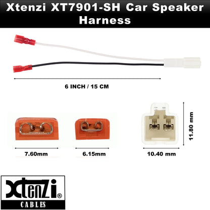 Xtenzi 2 Pair Car Speaker Harness Set Compatible with Mazda 1990-2002 Vehicles