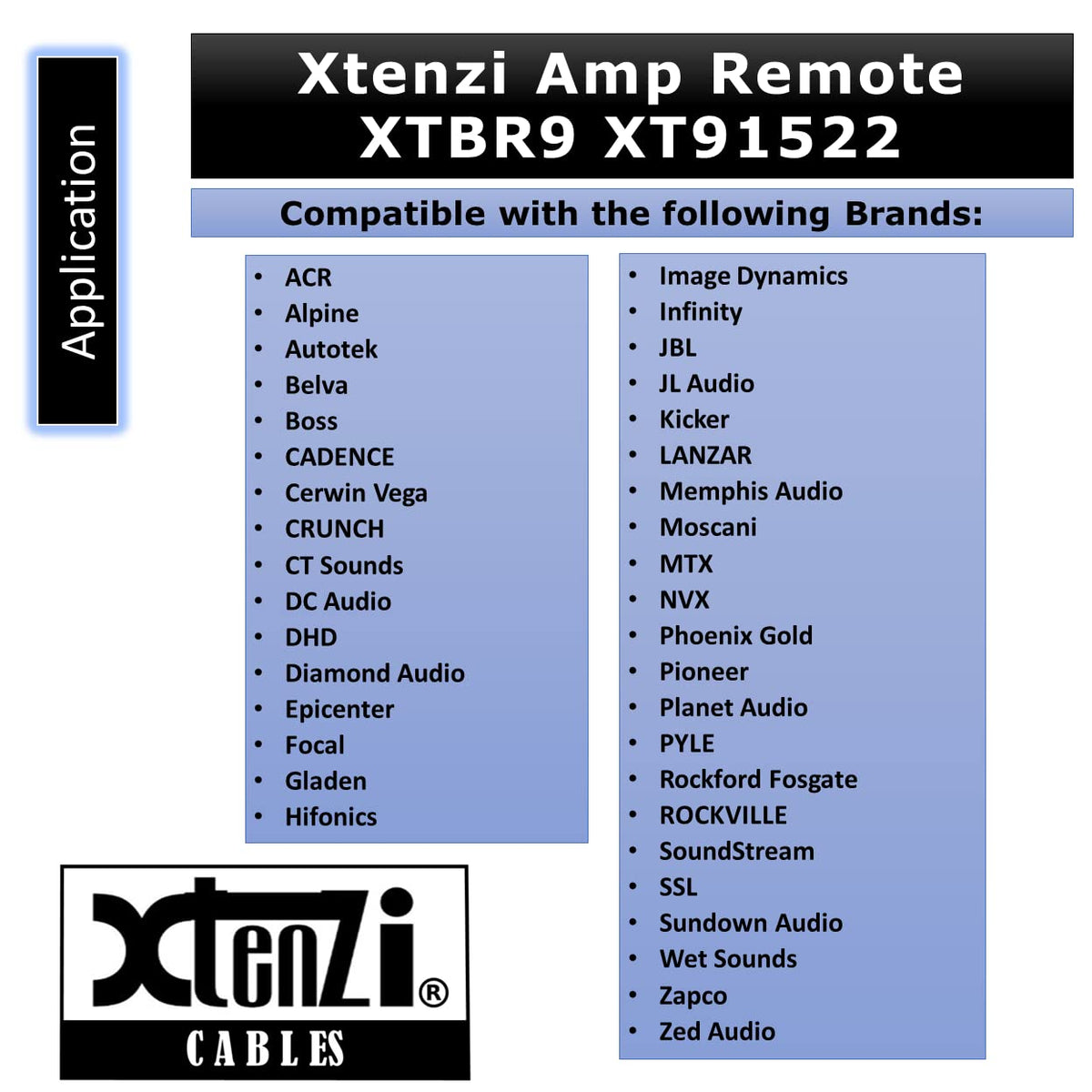Xtenzi Amplifier Universal Bass Volume Knob Line Level Control Remote XTBR9-LC1