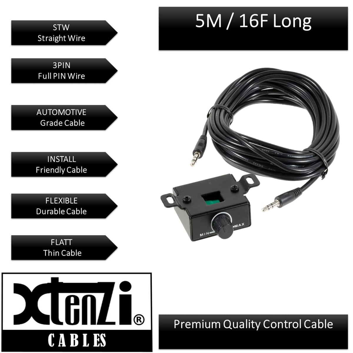 Xtenzi Amplifier Remote Bass Volume Control Knob XTBR22 Compatible with Select Kicker CXA, CX, PXA Series Amplifiers