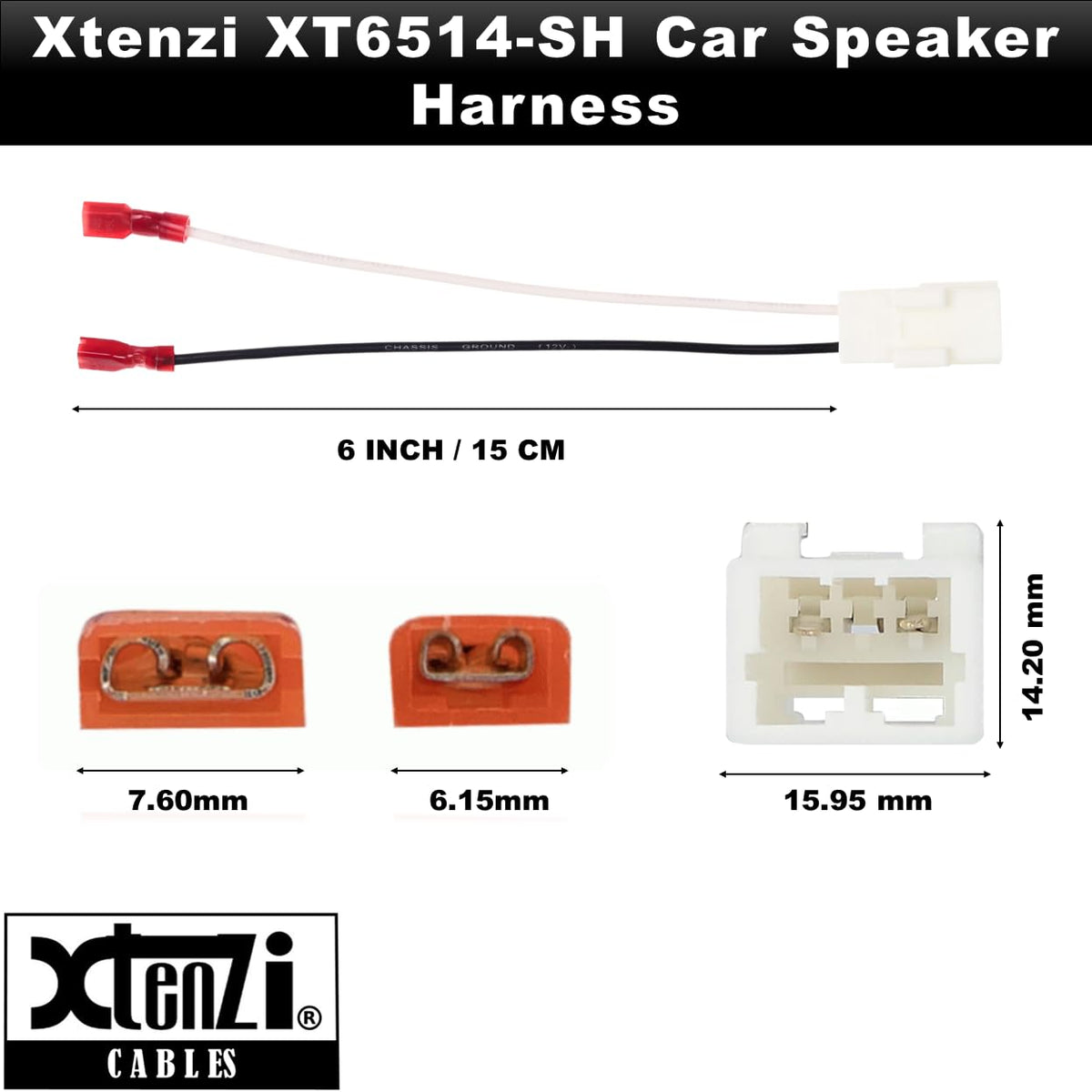 Xtenzi 2 Pair Car Speaker Harness Set Compatible with Chrysler, Dodge Vehicles