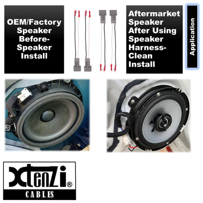Xtenzi 2 Pair Car Speaker Harness Set Compatible with Ford, Mercury, Mazda Vehicles