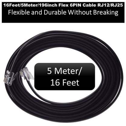 Xtenzi 6Pin Flex Cable XTFC Wire Accessory XT91635 for Amp Remote Bass Knob Compatible with Pioneer TS-WX1010A TS-WX1010LA TS-WX1210A TS-WX1210AH TS-WX1220AH Amplifier