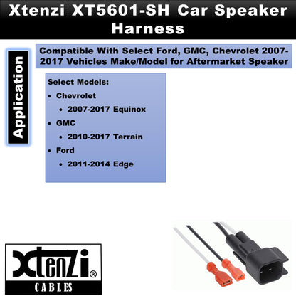 Xtenzi 2 Pair Car Speaker Harness Set Compatible with Ford, GMC, Chevrolet Vehicles