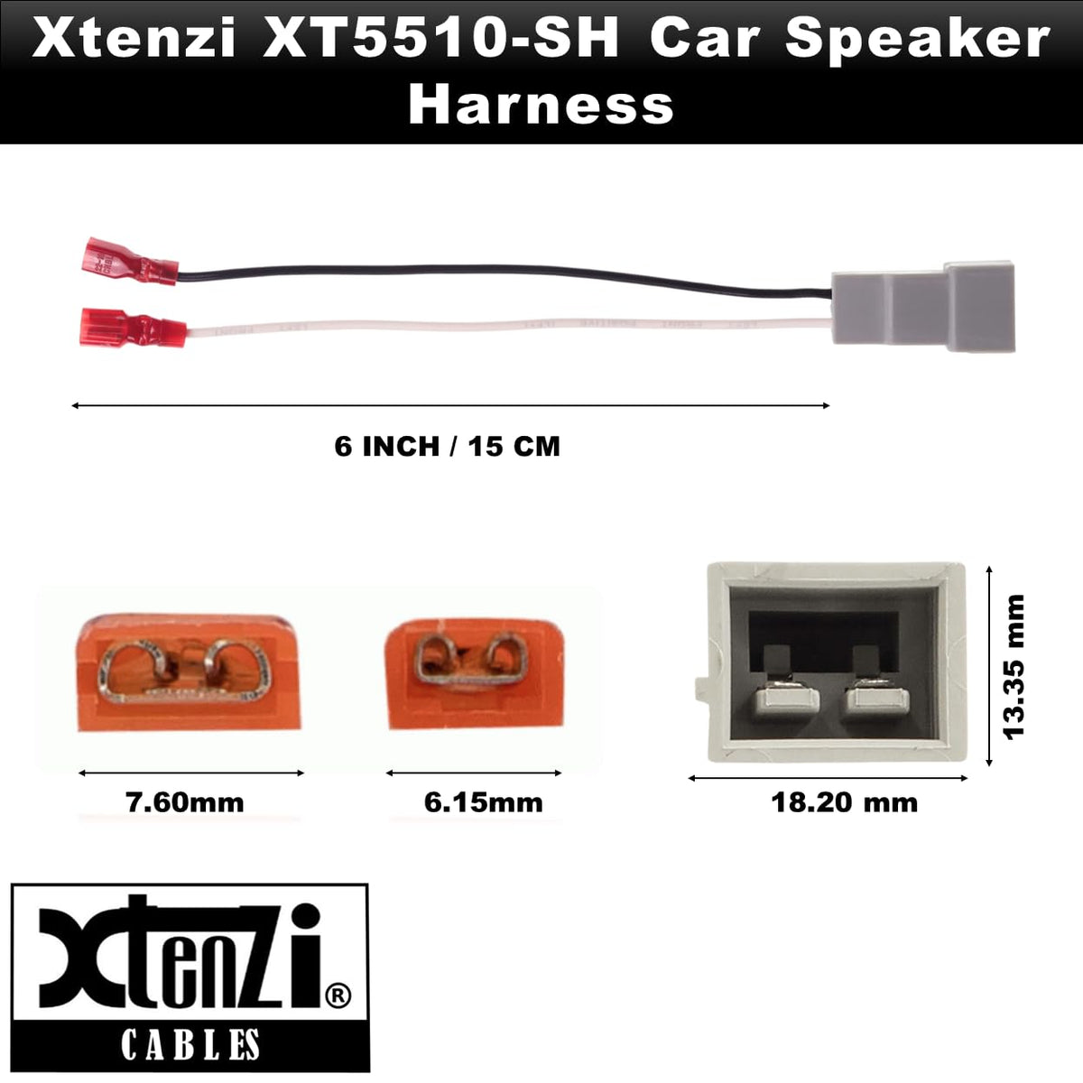 Xtenzi 2 Pair Car Speaker Harness Set Compatible with Ford, Mercury, Chrysler Vehicles