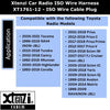 Xtenzi Car Radio ISO Wire Harness Compatible with Toyota Tacoma 2005-2020, RAV4 1996-2009, Tundra 2004-2018 Subaru 2014-2019 Stereo Cable Plug XT1761-12