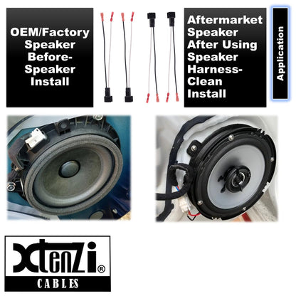 Xtenzi 2 Pair Car Speaker Harness Set Compatible with Ford, GMC, Chevrolet Vehicles
