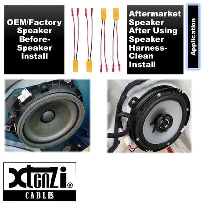 Xtenzi 2 Pair Car Speaker Harness Set Compatible with Ram 2015-2020 Vehicles