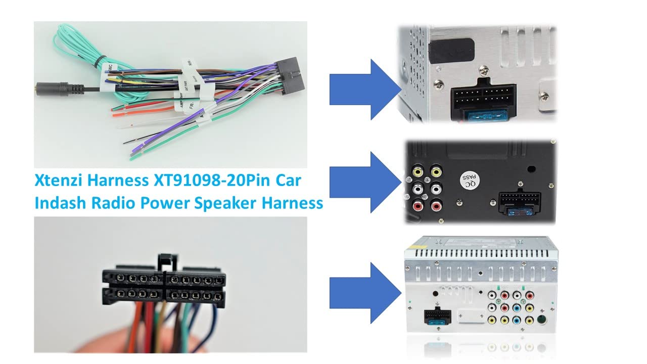Xtenzi Car Radio Wire Harness CD DVD Navigation in-Dash Compatible with Boss BVNV9384RC,BV9384NV- XT91098
