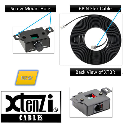 Xtenzi Amplifier Bass Volume Knob Control Remote XTBR5-BL Compatible with select Infinity JBL RBC BassPro