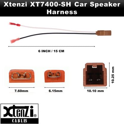 Xtenzi 2 Pair Car Speaker Harness Set Compatible with Nissan 1982-2018 Vehicles