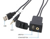 Xtenzi USB and 3.5mm A/V Rectangle Panel Jack Extension Cable Compatible with Select Toyota, Honda Models