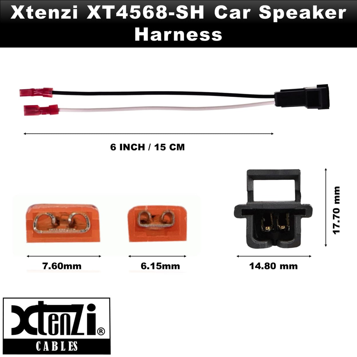 Xtenzi 2 Pair Car Audio Speaker Harness Set Compatible with Chevrolet, GMC, Buick, Cadillac Vehicles
