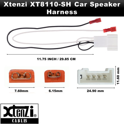 Xtenzi 2 Pair Car Speaker Harness Set Compatible with Toyota, Subaru 2018-2020 Vehicles