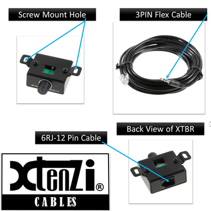 Xtenzi Amplifier Bass Volume Knob Control Remote XTBR7 Compatible with MTX Thunder/Wet Series Amp