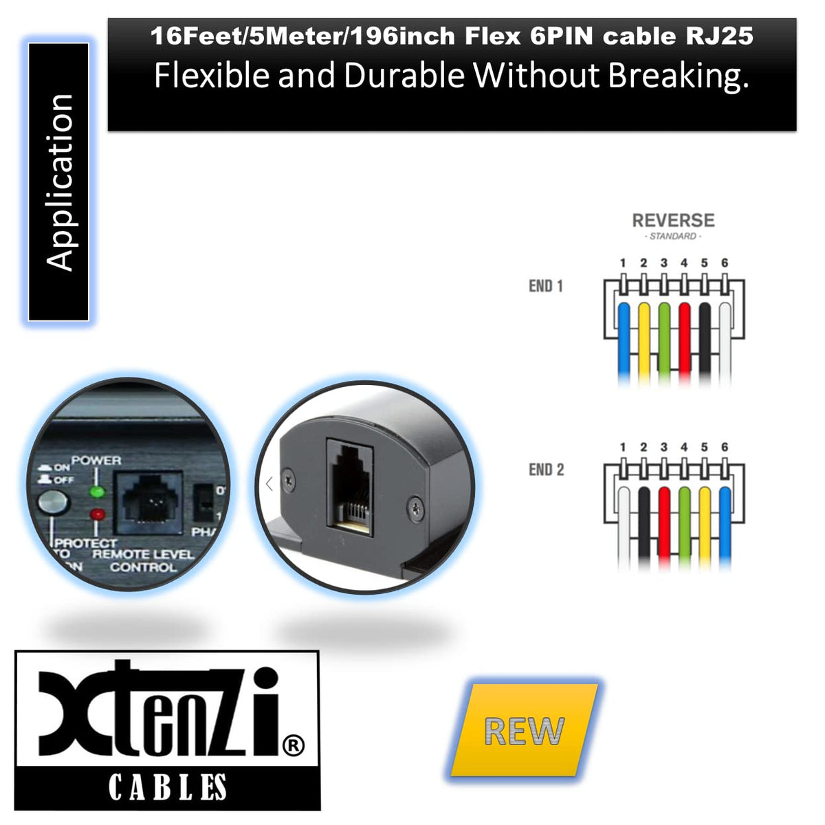 Xtenzi Amplifier Bass Volume Knob Control Remote XTBR5-BL Compatible with select Infinity JBL RBC BassPro