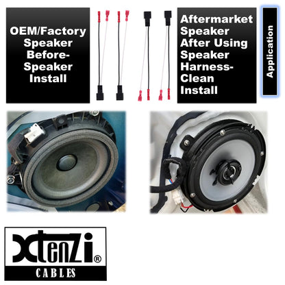 Xtenzi 2 Pair Car Speaker Harness Set Compatible with Nissan 2000-2020 Vehicles