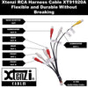 Xtenzi XT91920A RCA Cord Assembly Harness Car Audio Video Compatible with Pioneer DMH160BT, DMH1700NEX, DMH1770NEX, DMHW2700NEX, DMHW2770NEX