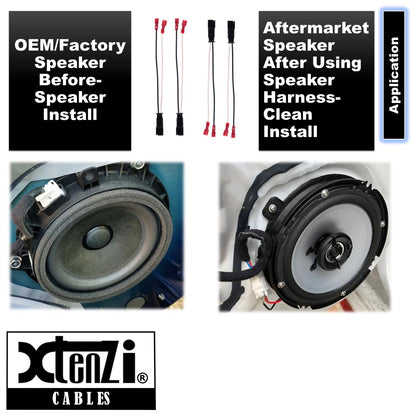 Xtenzi 2 Pair Car Audio Speaker Harness Set Compatible with Chevrolet, Dodge, Geo Vehicles