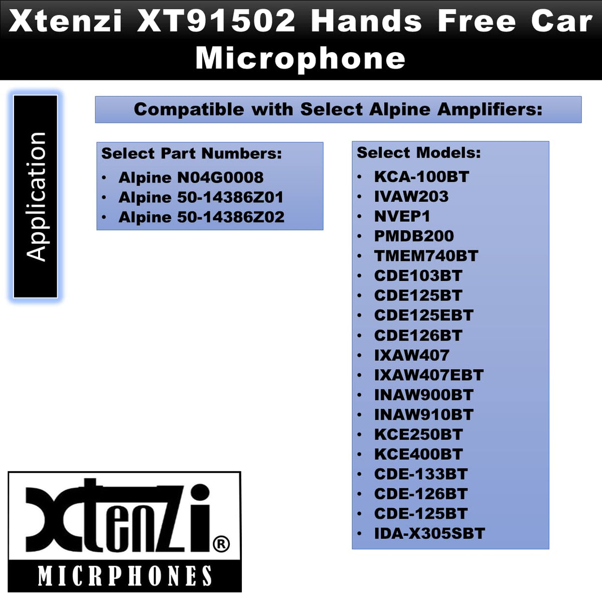 Xtenzi External Microphone Mic Assembly Compatible with Alpine Car DVD Navigation