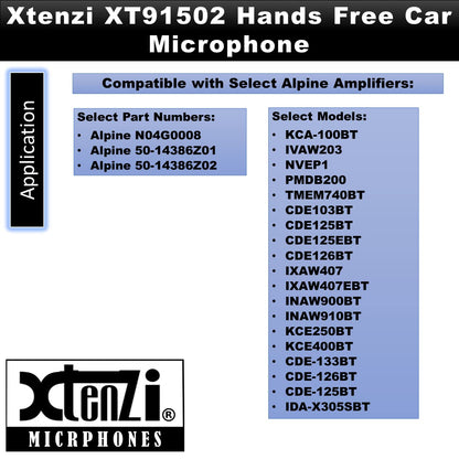 Xtenzi External Microphone Mic Assembly Compatible with Alpine Car DVD Navigation