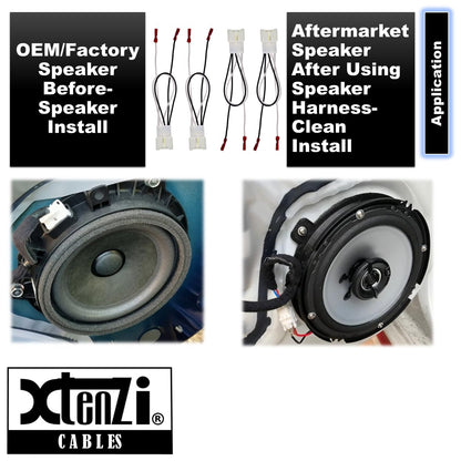 Xtenzi 2 Pair Car Speaker Harness Set Compatible with Ford and Mazda Vehicles