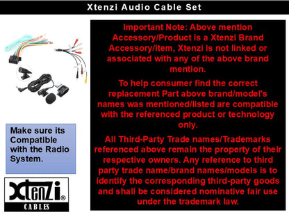 Xtenzi Car Audio Cable Set XT3314 RCA Wire Harness Mic Compatible with Pioneer AVH240EX AVH-240EX DMH130BT, DMH240EX, DMH241EX, DMH340EX, DMH341EX, DMH342EX